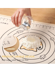 Alfombrilla de Silicona Beige EuChoiz 60x40 cm Antiadherente 2