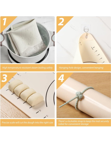 Alfombrilla de Silicona Beige EuChoiz 60x40 cm Antiadherente