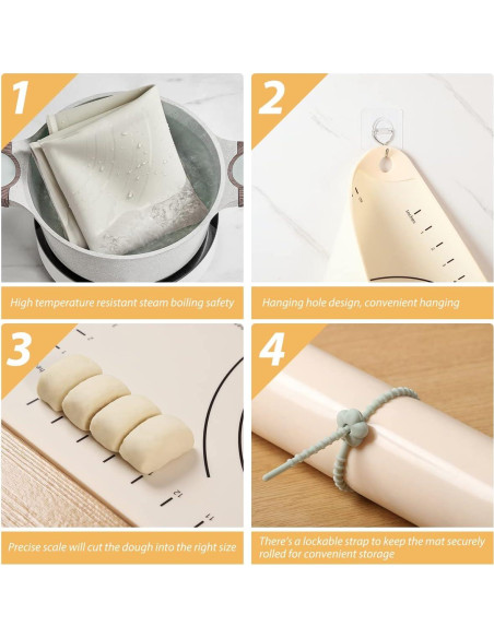 Alfombrilla de Silicona Beige EuChoiz 60x40 cm Antiadherente