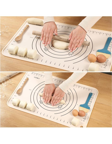 Alfombrilla de Silicona Beige EuChoiz 60x40 cm Antiadherente