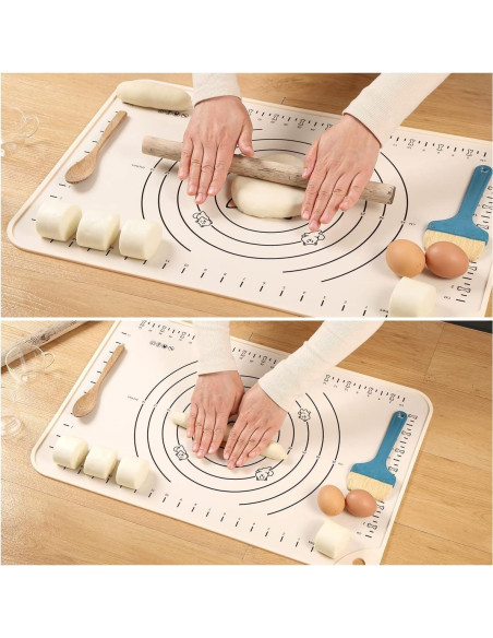 Alfombrilla de Silicona Beige EuChoiz 60x40 cm Antiadherente