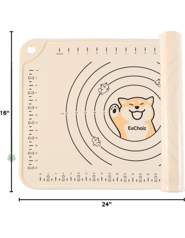 Alfombrilla de Silicona Beige EuChoiz 60x40 cm Antiadherente