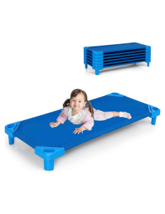 Camas apilables para siesta CHEFJOY Kids - 6 unidades Azul