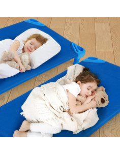 Camas apilables para siesta CHEFJOY Kids - 6 unidades Azul 2