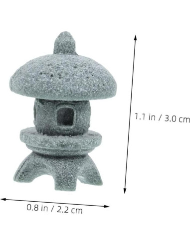 Estatua de Pagoda de Piedra Garneck para Jardín Zen 3x2.2cm