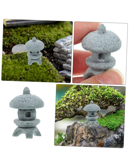 Estatua de Pagoda de Piedra Garneck para Jardín Zen 3x2.2cm