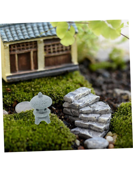 Estatua de Pagoda de Piedra Garneck para Jardín Zen 3x2.2cm