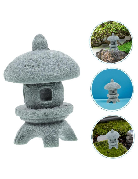 Estatua de Pagoda de Piedra Garneck para Jardín Zen 3x2.2cm