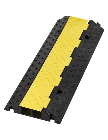 Rampas de Protección de Cables VEVOR 100 cm 2 Canales Caucho