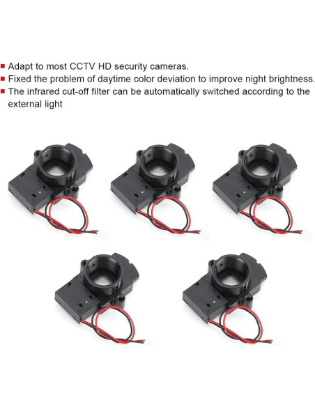 5 Piezas Filtro de Lente IR Cut 5MP Dioche para CCTV