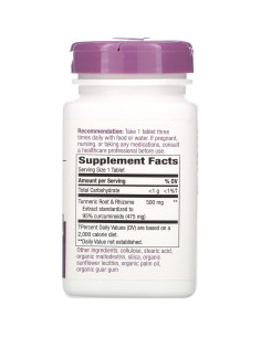 Extracto de Cúrcuma Nature's Way 500 mg - 120 Tabletas Sin Gluten 2