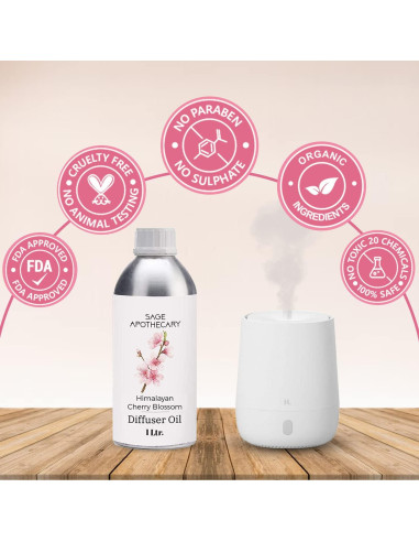 Aceite Difusor Aromático Sage Apothecary 1L Flores de Cerezo