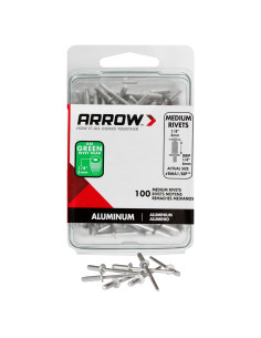 Remaches de Aluminio Medianos Arrow RMA1/8IP 100 Unidades 3 mm