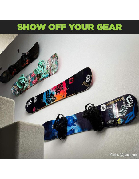 Soporte de Pared para Snowboard HIDEit HBoard - Acero Negro