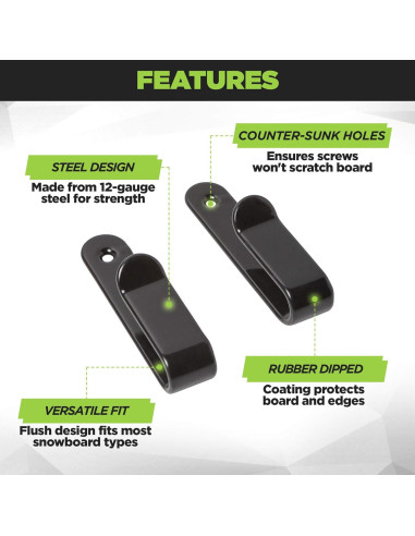 Soporte de Pared para Snowboard HIDEit HBoard - Acero Negro