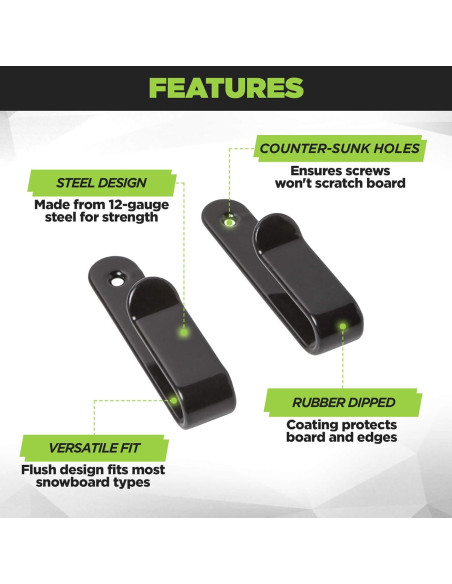 Soporte de Pared para Snowboard HIDEit HBoard - Acero Negro