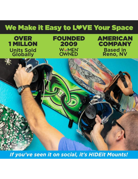 Soporte de Pared para Snowboard HIDEit HBoard - Acero Negro