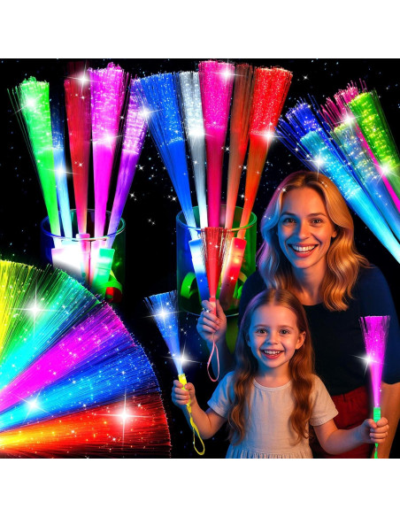 Palos Brillantes LED LovesTown 12PCS para Fiestas - 3 Modos