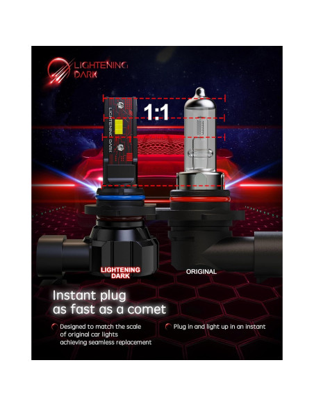 Bombillas de Niebla 9006 LIGHTENING DARK 6500K 2 Unidades