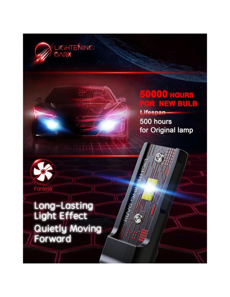 Bombillas de Niebla 9006 LIGHTENING DARK 6500K 2 Unidades