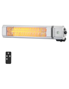 Calefactor Infrarrojo VEVOR 1500W con Control Remoto IP65