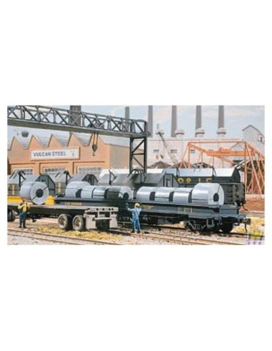 Kit de Carga de Vagones de Ferrocarril Walthers HO - Bobinas de Acero