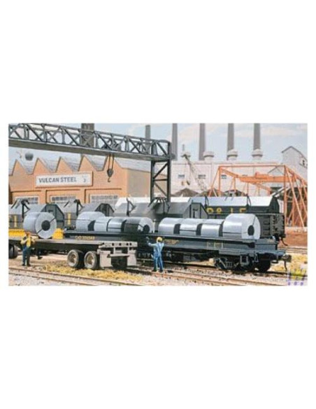 Kit de Carga de Vagones de Ferrocarril Walthers HO - Bobinas de Acero