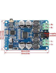 Placa Amplificadora Bluetooth TDA7492P 2x25W AUX Hilitand 2