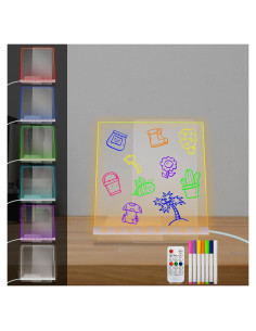 Tablero LED de Notas Fincoly 15.24x15.24cm 7 Colores