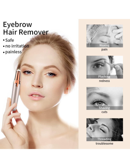 Recortador de Cejas IFANZETECH 243J Recargable con Luz LED