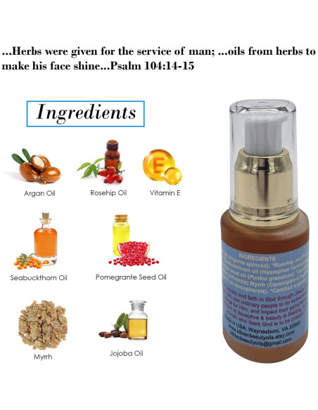 Aceite Facial Reina Esther 29.57 ml - Belleza Natural BIBLE