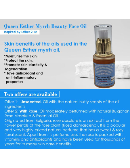 Aceite Facial Reina Esther 29.57 ml - Belleza Natural BIBLE