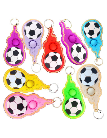 24 Llaveros Fidget de Fútbol Mypush Popo para Niños