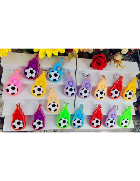 24 Llaveros Fidget de Fútbol Mypush Popo para Niños