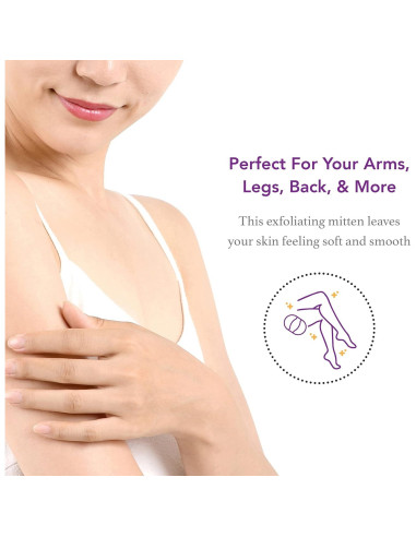 Mitón Removedor de Vello Hair Off - 100% Natural - 3 Piezas