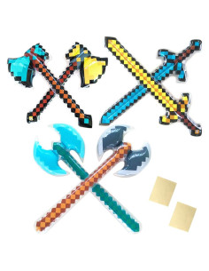 Set de 6 Espadas y Hachas Inflables ShaqMars para Niños