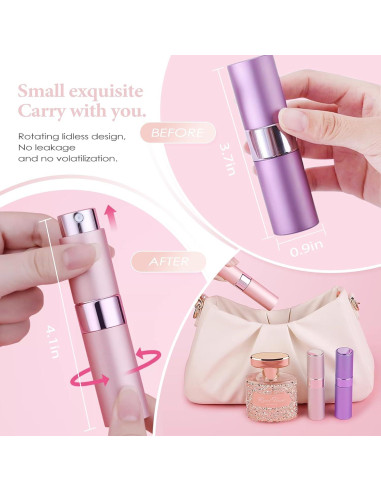 Atomizador de Perfume Recargable Mini Lil Ray 8ML - 5 Colores