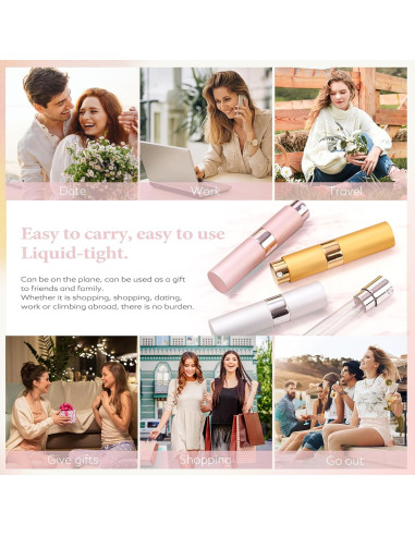 Atomizador de Perfume Recargable Mini Lil Ray 8ML - 5 Colores