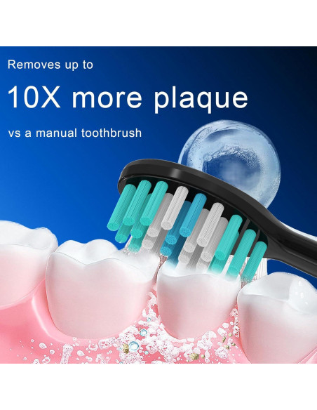 8 Cabezales de Reemplazo AquaSonic Black Series - Cerdas Dupont