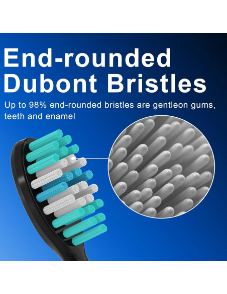 8 Cabezales de Reemplazo AquaSonic Black Series - Cerdas Dupont