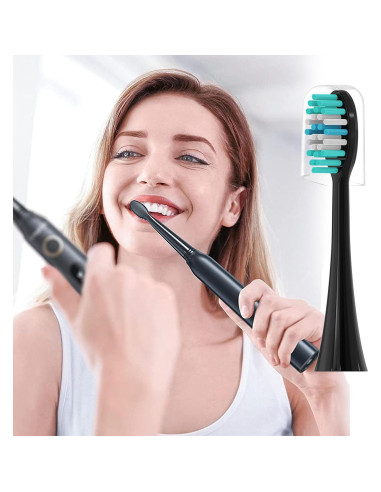 8 Cabezales de Reemplazo AquaSonic Black Series - Cerdas Dupont