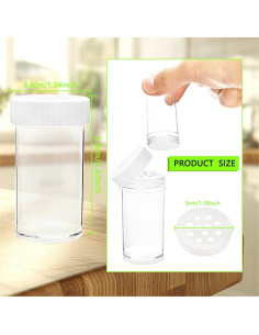 Paquete de 50 frascos de especias plásticos 30 ml Conagel 2