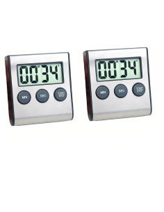 Temporizador Digital de Cocina Lancoon 2 Paquete Magnético Plata