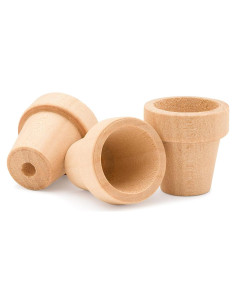 Macetas de Madera Natural Woodpeckers 1" Paquete de 12