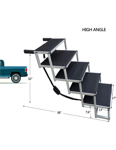 Escalera Plegable para Perros LUNVI 5 Escalones Antideslizante