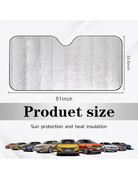Cubierta Protectora para Parabrisas de Coche GRANDI 130x60 cm Plata
