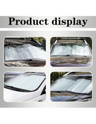 Cubierta Protectora para Parabrisas de Coche GRANDI 130x60 cm Plata
