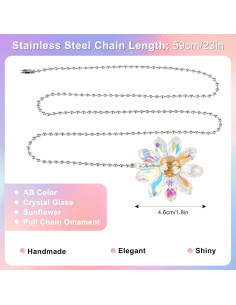 Cadena de Tirar para Ventilador de Techo Ethanberg Cristal AB 2 Piezas 2