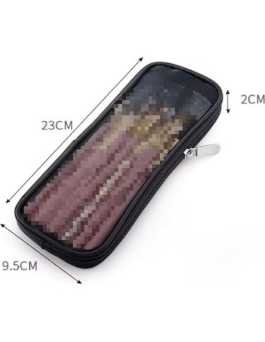 Bolsa de Maquillaje de Malla Negra Cauaoa 15x10 cm Organizador