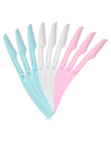 12 Cuchillas Plegables para Cejas Wanmu - Afeitado Facial Ergonómico
